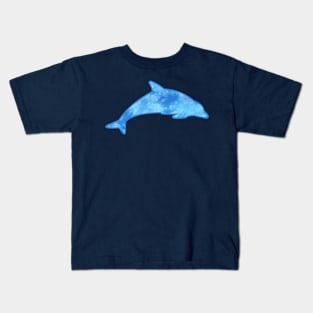 Blue Tie Dye Dolphin Kids T-Shirt